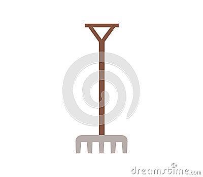 Rake icon illustrated in vector on white background Stock Photo