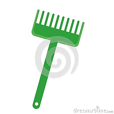 Rake toy beach Vector Illustration