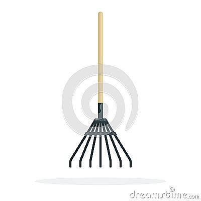 Rake vector icon flat isolated Vector Illustration