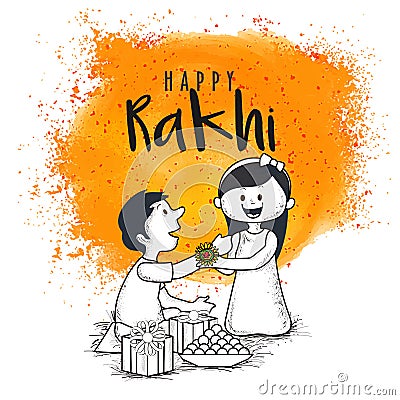 Rakhi, Indian brother and sister festival Raksha Bandhan concept Stock Photo