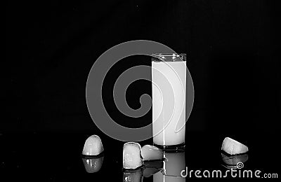 Raki with ice Stock Photo