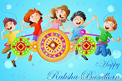 Raksha bandhan celebration Vector Illustration