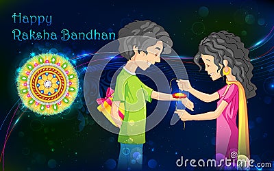 Raksha Bandhan Vector Illustration