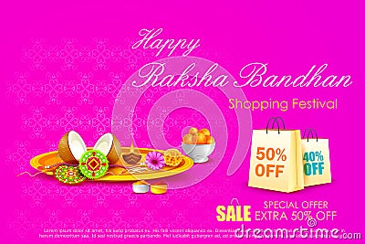 Raksha bandhan shopping Sale Vector Illustration