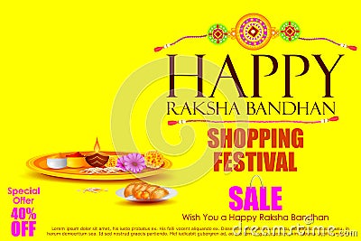 Raksha bandhan shopping Sale Vector Illustration