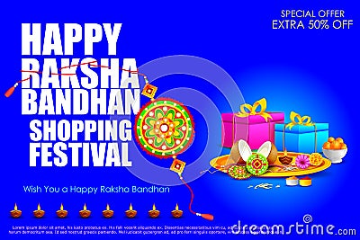 Raksha bandhan shopping Sale Vector Illustration