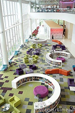 RALEIGH,NC/USA - 5-23-2019: The James Hunt library on Centennial Campus of NC State University in Raleigh NC Editorial Stock Photo