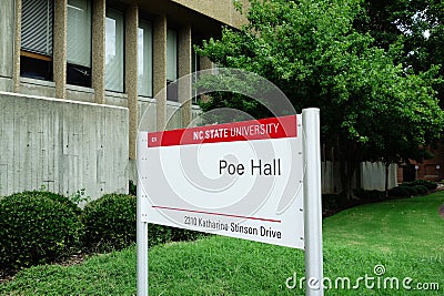 Raleigh, NC - USA - 6-7-2024: Poe Hall on the campus of NC State University Editorial Stock Photo