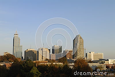 Raleigh North Carolina City Skyline Stock Photo