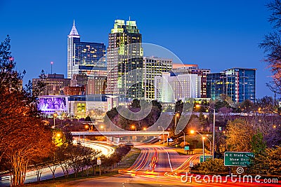 Raleigh North Carolina Skyline Stock Photo
