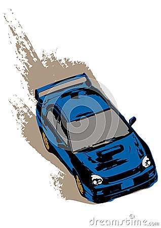 Rally car Vector Illustration