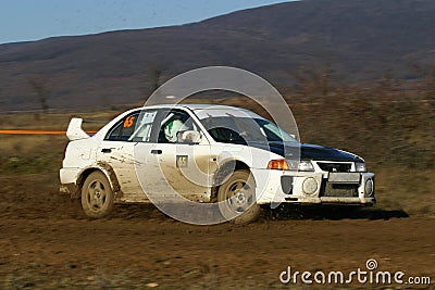 Rally car - Mitsubishi EVO VI Stock Photo