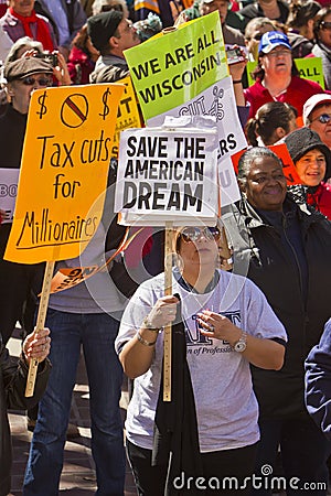 Rally To Save The American Dream Editorial Stock Photo