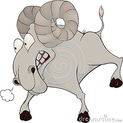 Ram. Cartoon Vector Illustration