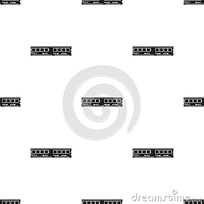 RAM icon in black style isolated on white background. Personal computer pattern Vector Illustration