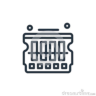 Ram Memory icon vector from hardware network concept. Thin line illustration of Ram Memory editable stroke. Ram Memory linear sign Vector Illustration