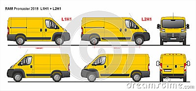 RAM Promaster Cargo Delivery Van L1H1 and L2H1 2018 Editorial Stock Photo