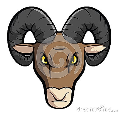 Ram Sheep Mascot Vector Illustration