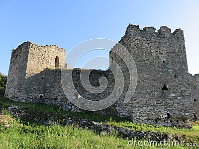 Ram Turkish medieval fortress Danube river Serbia near Golubac Stock Photo