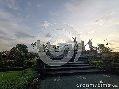 Rama and Sintha statues of the epic Ramayana in the city of Mengwi, Badung, Bali Editorial Stock Photo