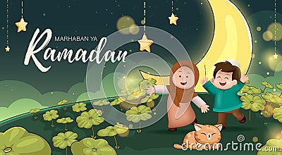 Ramadhan Kareem Poster Template Stock Photo