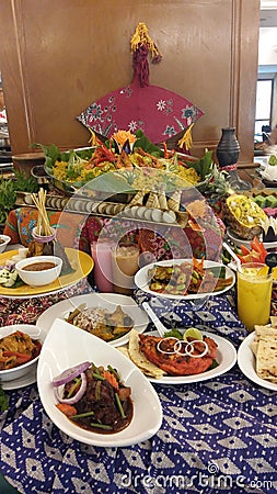 Ramadan Buffet Spread Stock Photo