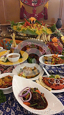 Ramadan Buffet Spread Stock Photo