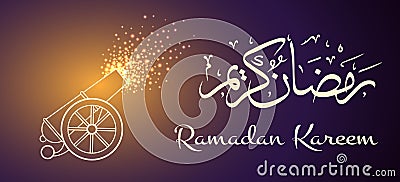 Ramadan cannon background Vector Illustration