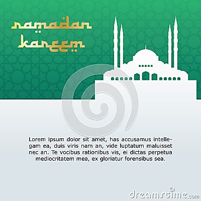 Ramadan card, Islamic new year, Eid Fitri card design template Stock Photo