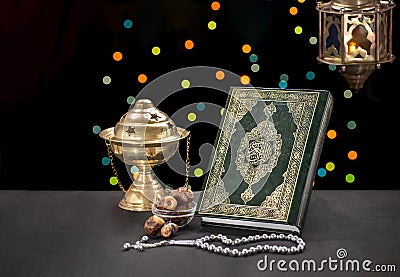 Ramadan Celebration Objects Stock Photo