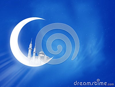 Ramadan Crescent Stock Photo