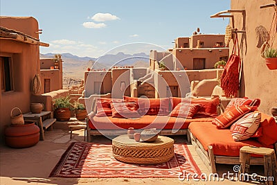 Ramadan Decor. Arabic-inspired Design with Oriental Ornaments for Homes and Streets Stock Photo