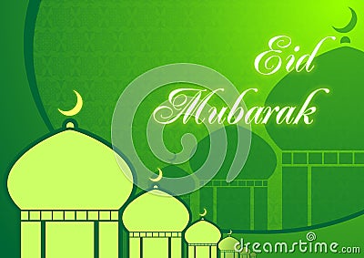 Ramadan and Eid Greeting Card Vector Illustration