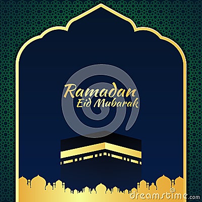 Ramadan greeting or invitations design islamic, Vector Illustration