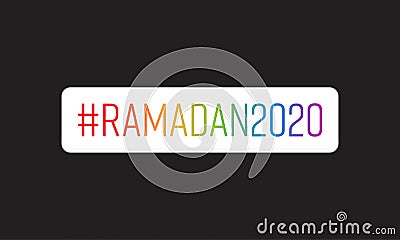 Ramadan 2020 hashtag Vector Illustration