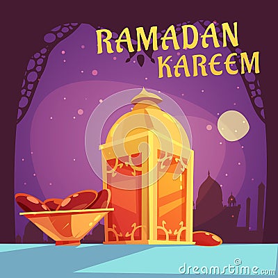 Ramadan Iftar Illustration Vector Illustration