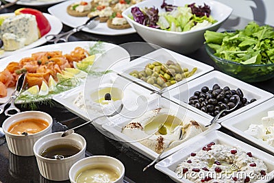 Ramadan Iftar or Suhoor Buffet Stock Photo