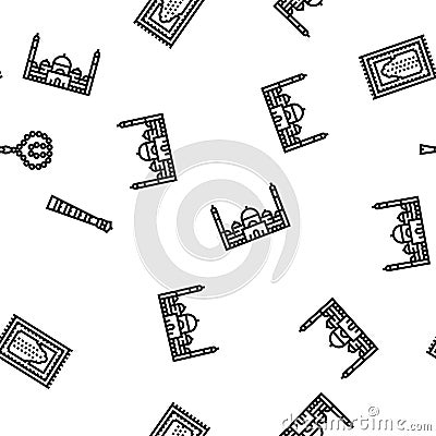 ramadan islam muslim eid arabian vector seamless pattern Cartoon Illustration