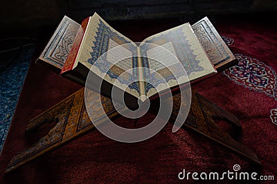 Ramadan or islamic background photo. The Holy Quran or Kuran-i Kerim Editorial Stock Photo