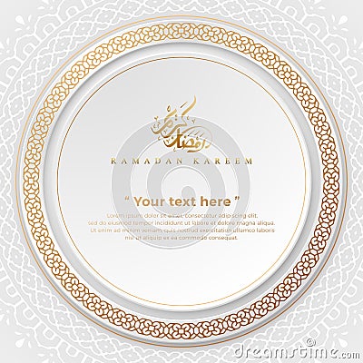 Ramadan Kareem background with a combination of luxurious circle ornaments Vector Illustration