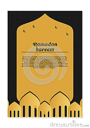 Ramadan Kareem flyer. Suitable to be placed on content with an Islamic theme Vector Illustration