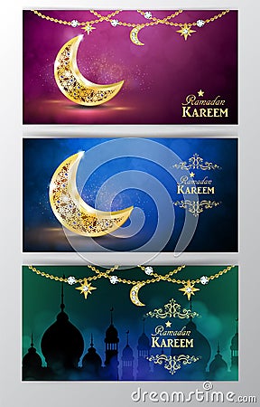 Ramadan Kareem, greeting background Vector Illustration