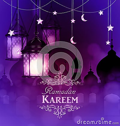 Ramadan Kareem, greeting background Vector Illustration