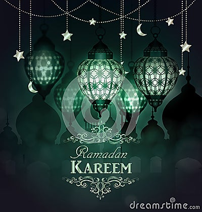 Ramadan Kareem, greeting background Vector Illustration