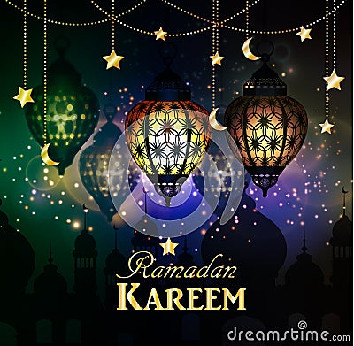 Ramadan Kareem, greeting background Vector Illustration