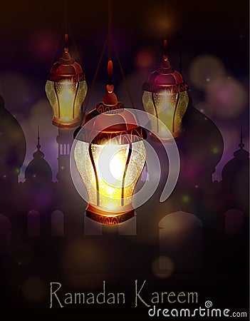 Ramadan Kareem, greeting background Vector Illustration