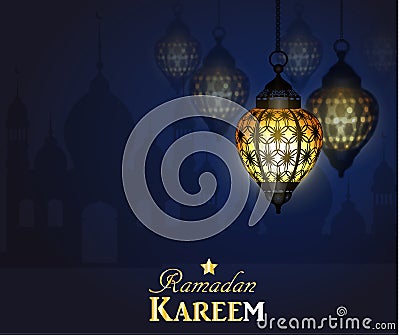 Ramadan Kareem, greeting background Vector Illustration