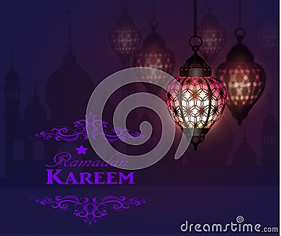 Ramadan Kareem, greeting background Vector Illustration