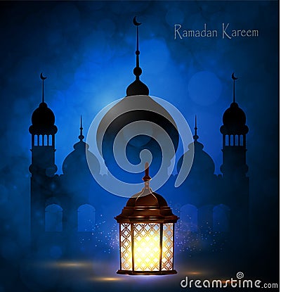 Ramadan Kareem, greeting background Vector Illustration