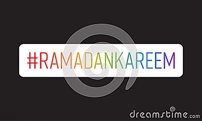 Ramadan kareem hashtag Vector Illustration